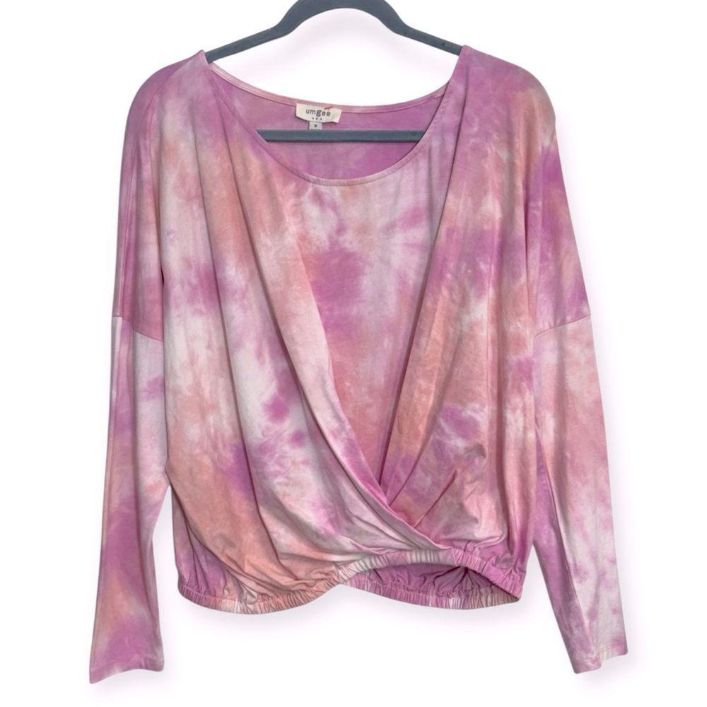 Umgee Women’s Pink and Purple Tie-Dye‎ Blouse Size M